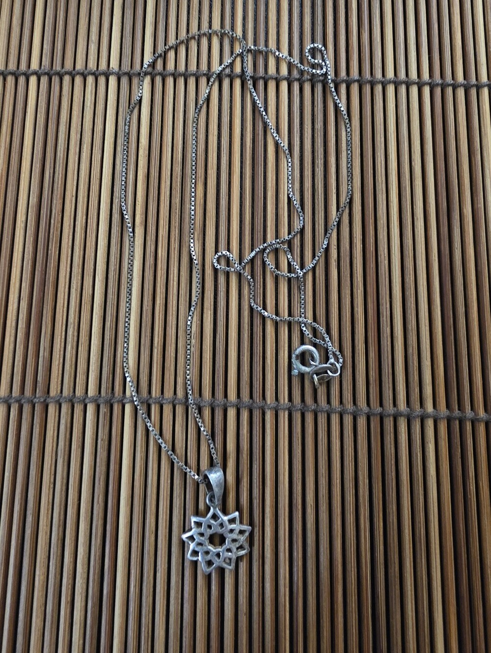 925 Silver Star Necklace (Vintage)
